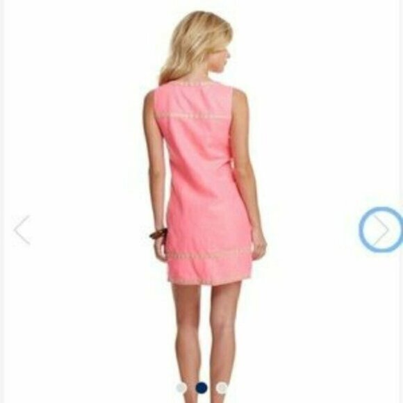 Vineyard Vines Shimmer Linen Sleeveles Tunic Dress Sz 2 - Picture 5 of 10